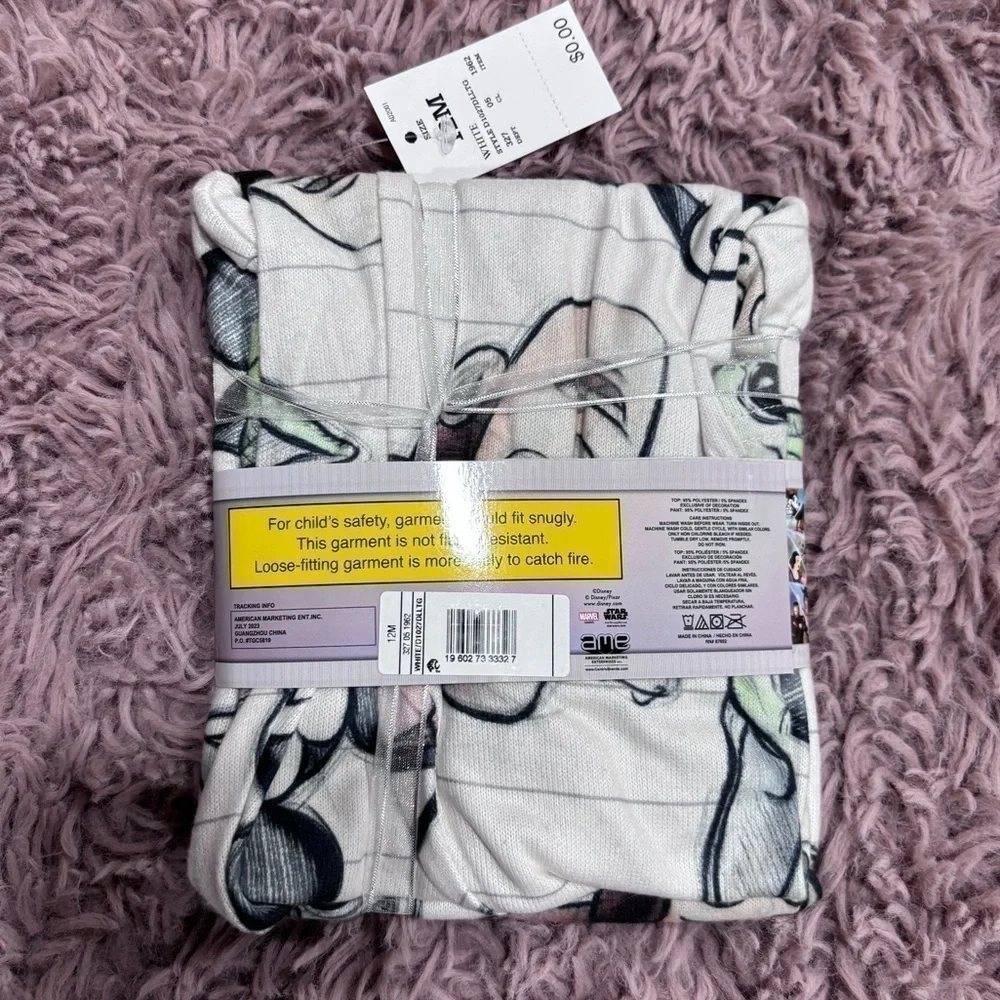 Disney Infant Graphic Allover Print 2-piece Pajama Set